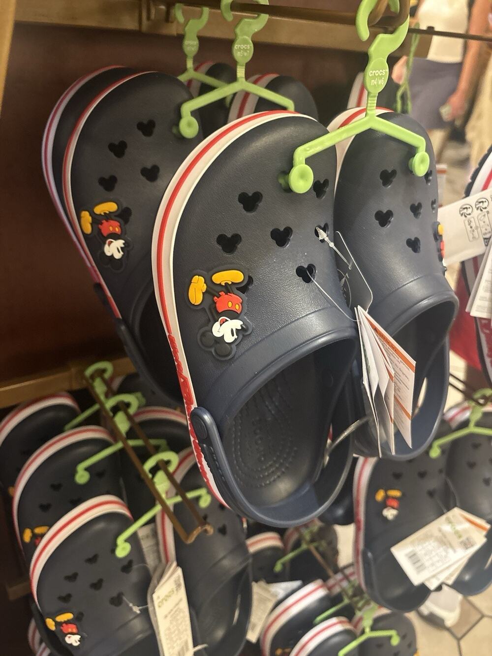 Disney Parks Mickey Mouse Crocs Classic Clog Adult Unisex Navy Blue M9/ W 11 NWT